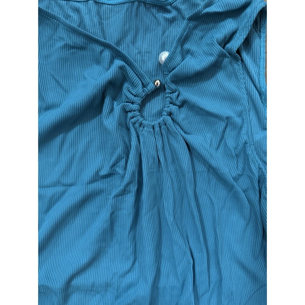 NIP K898 Women's Green Sleeveless  Midi Tank Cocktail Dress Sz Large‎ - Picture 9 of 15